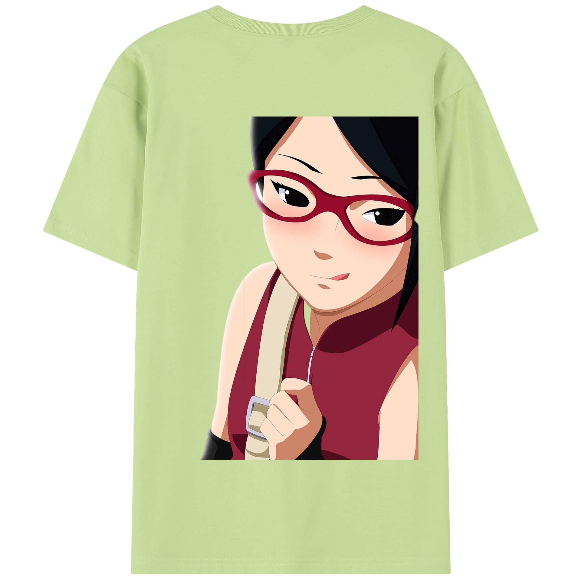 （画像用） NARUTO -ナルト- うちは サラダ Uchiha Sarada 綿100％半袖Tシャツ（背面プリント）
